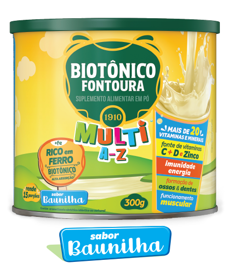 Biotônico Fontoura Multi A-Z Sabor Baunilha